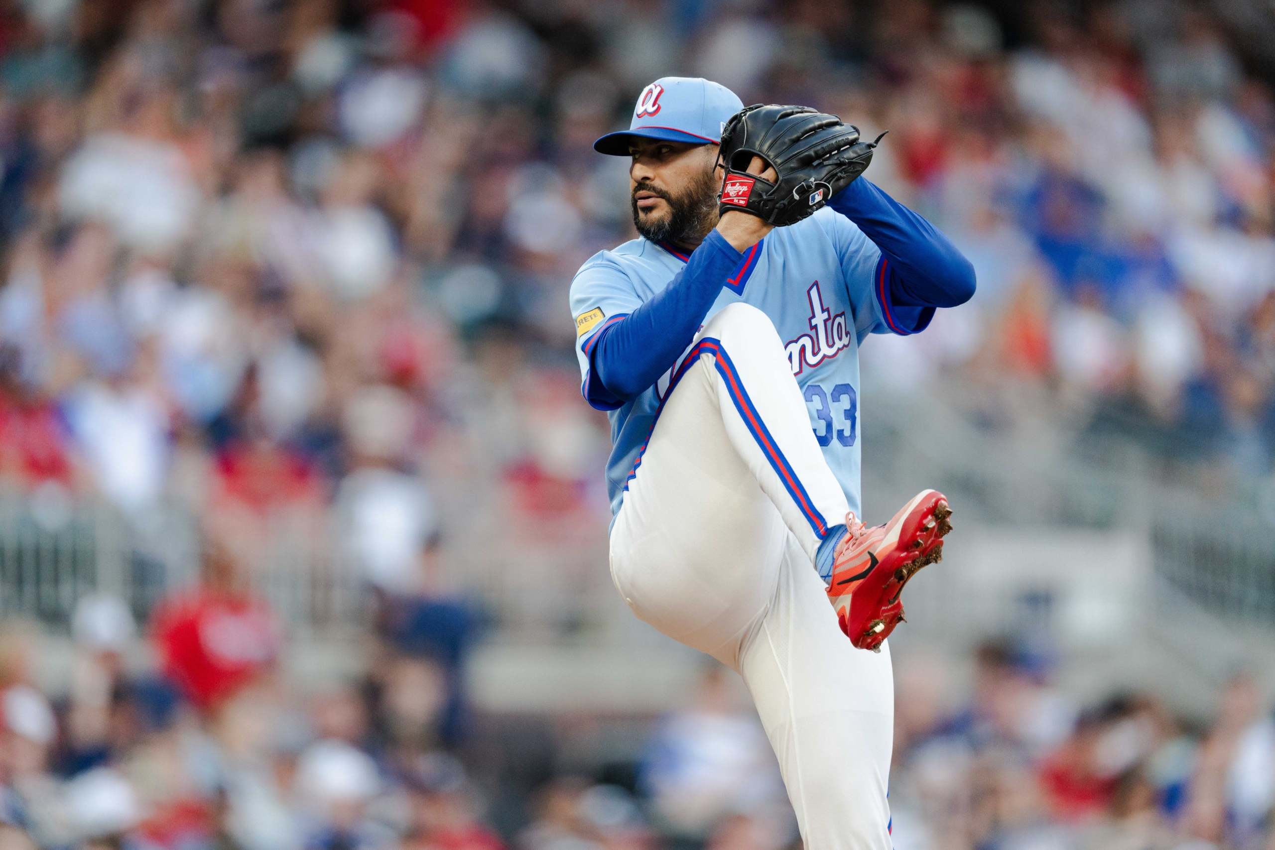 Martin Perez making a pitch