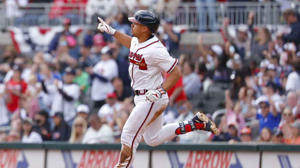 Drake Baldwin hitting a homerun